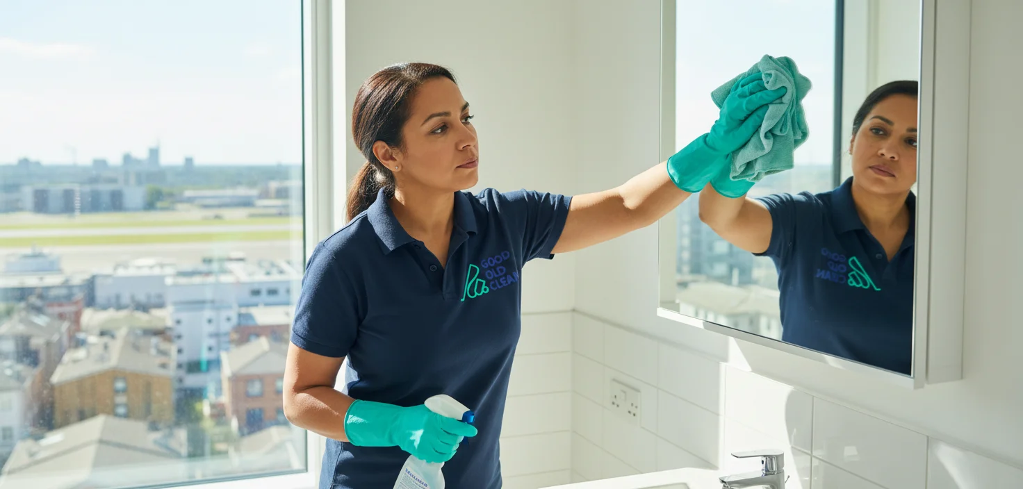 Professional deep cleaning service in London City Airport - kitchen and bathroom
